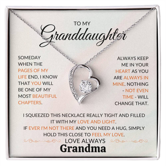 Custom Card |Forever Love Necklace | For Grandaughter