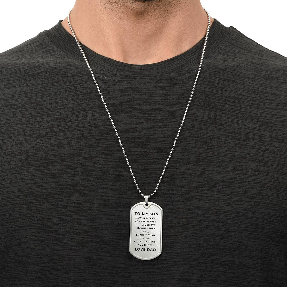 Luxury Military Necklace | For Son From Dad | Gift For Son