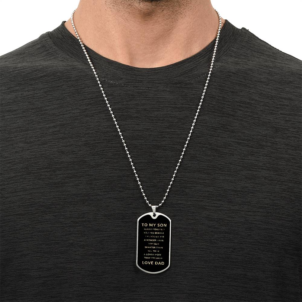 Luxury Militay Necklace | Gift for Son from Dad | Gift for Son