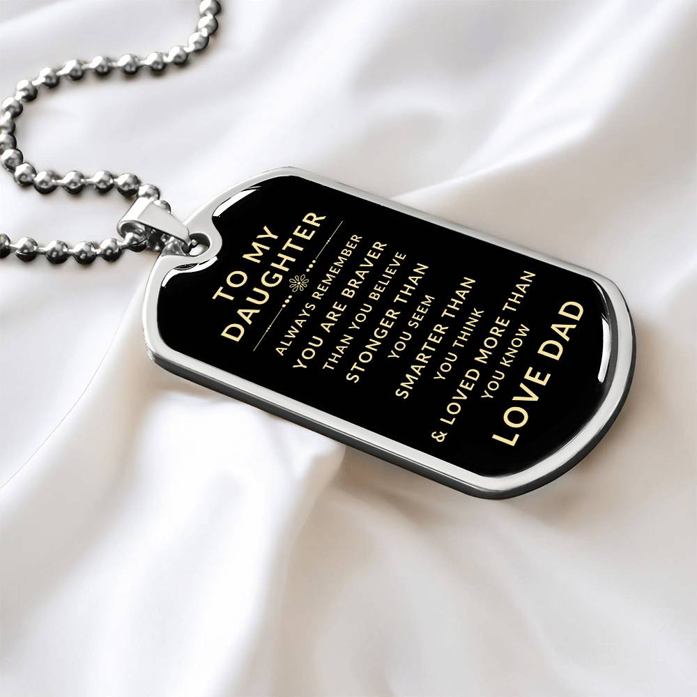 Luxury Military Necklace | Gift to Daughter from Dad | Gift for Daughter