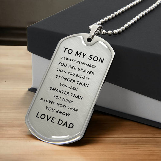 Luxury Military Necklace | For Son From Dad | Gift For Son