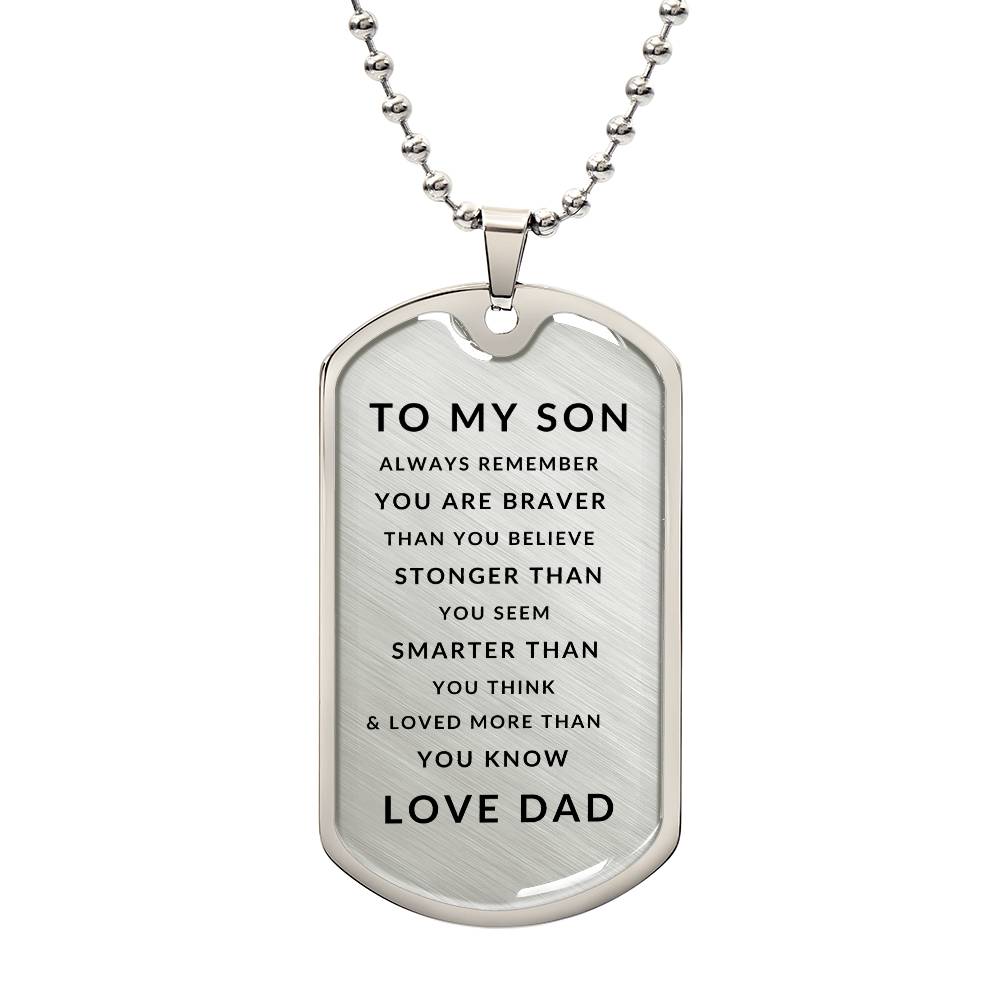 Luxury Military Necklace | For Son From Dad | Gift For Son