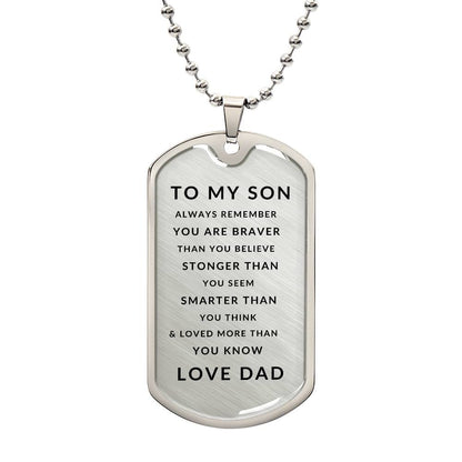 Luxury Military Necklace | For Son From Dad | Gift For Son