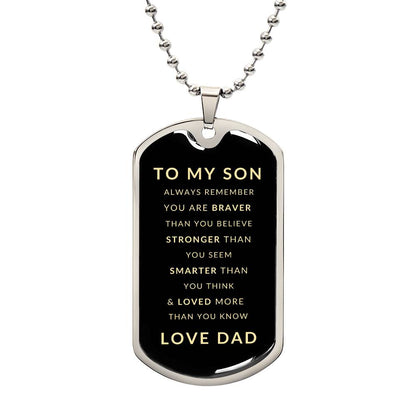 Luxury Militay Necklace | Gift for Son from Dad | Gift for Son