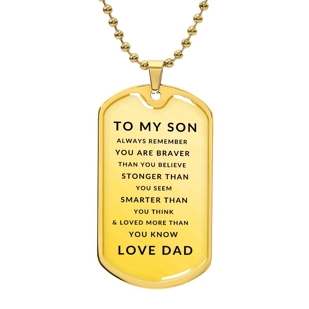 Luxury Military Necklace | For Son From Dad | Gift For Son