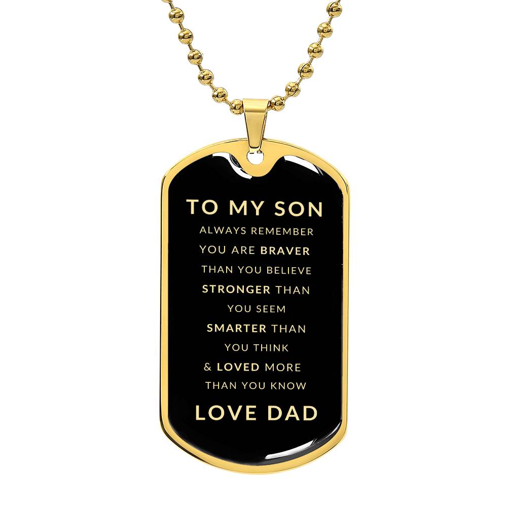 Luxury Militay Necklace | Gift for Son from Dad | Gift for Son