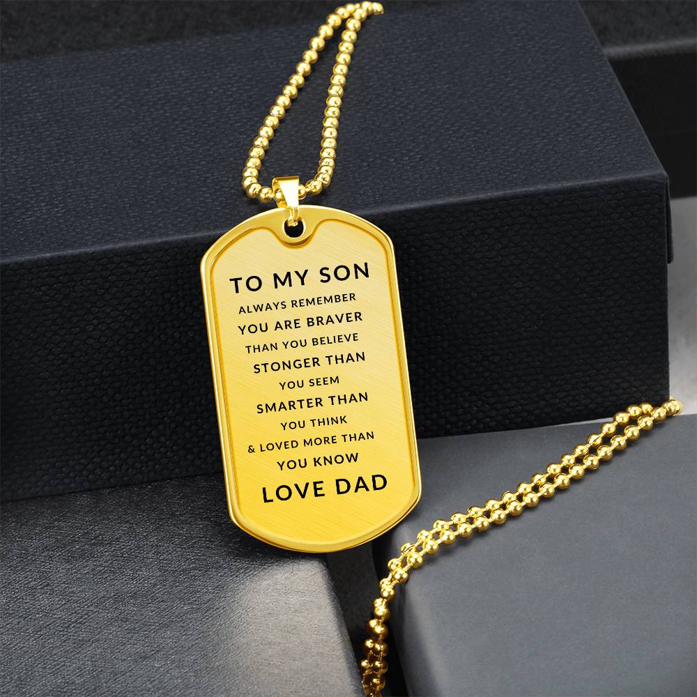 Luxury Military Necklace | For Son From Dad | Gift For Son