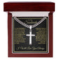 If I Had One Wish | To My Soulmate |  Cuban Chain with Artisan Cross Necklace