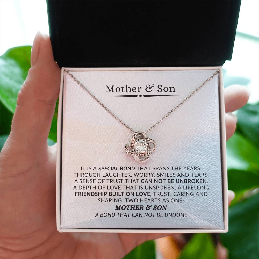 Mother & Son Bond | Love Knot Necklace | Unique Gift for Mom