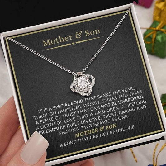 Mother & Son Bond | Love Knot Necklace | Special Gift for Mom