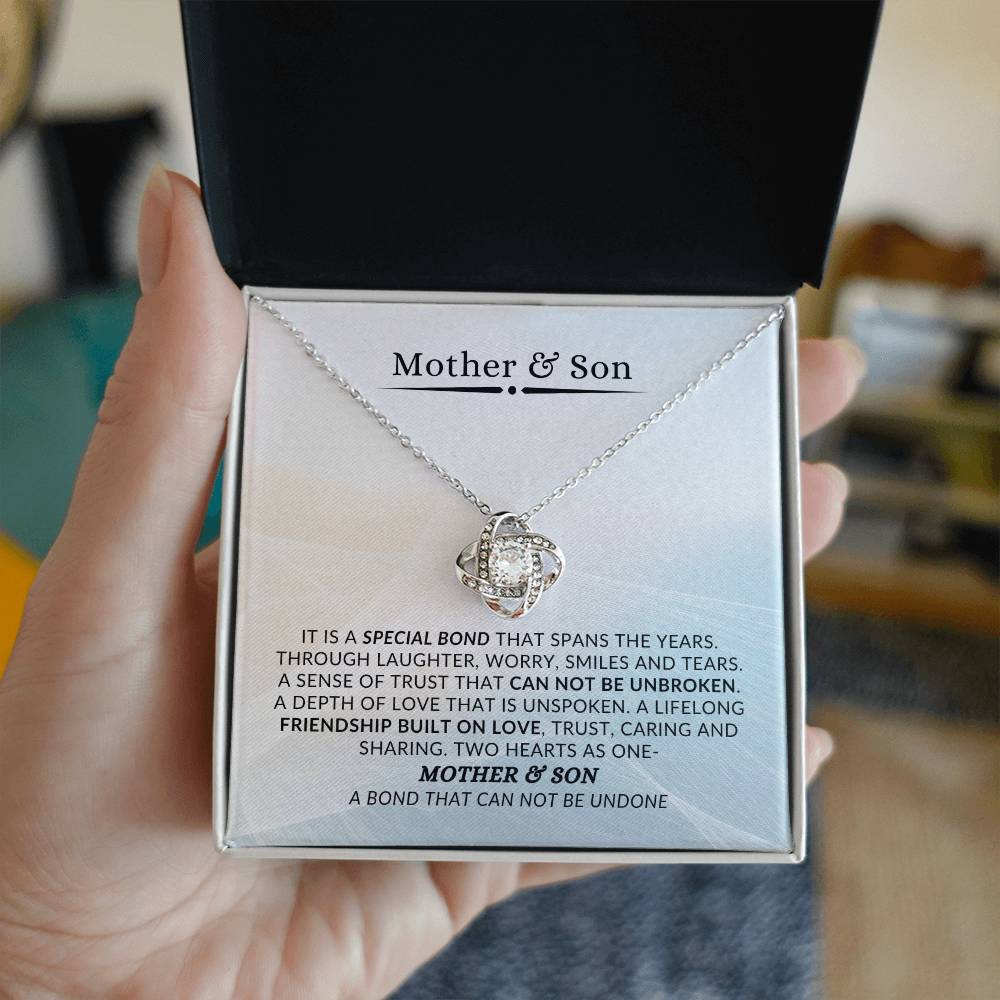 Mother & Son Bond | Love Knot Necklace | Unique Gift for Mom