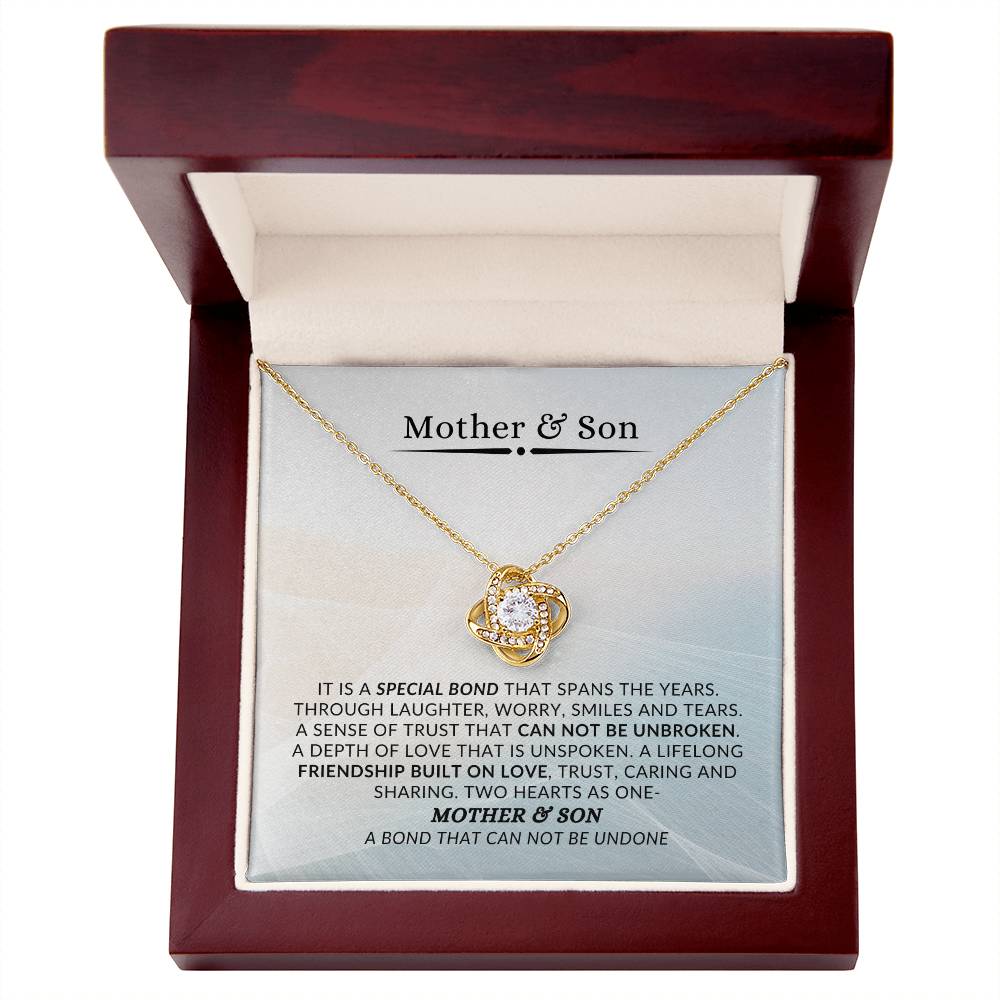 Mother & Son Bond | Love Knot Necklace | Unique Gift for Mom