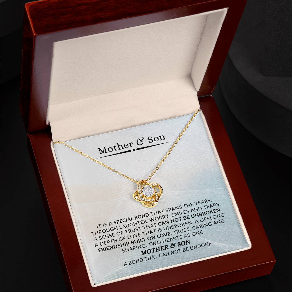 Mother & Son Bond | Love Knot Necklace | Unique Gift for Mom