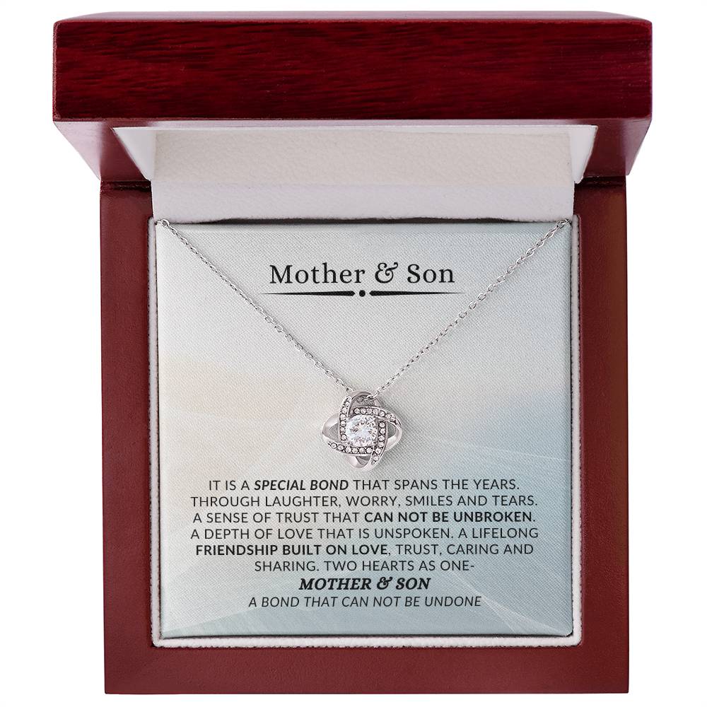 Mother & Son Bond | Love Knot Necklace | Unique Gift for Mom