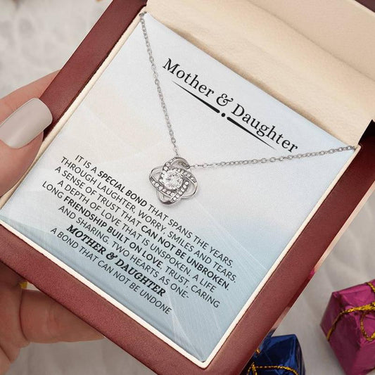 Mother and Daughter Bond | Love Knot Necklace | Gift to Daughter from Mom