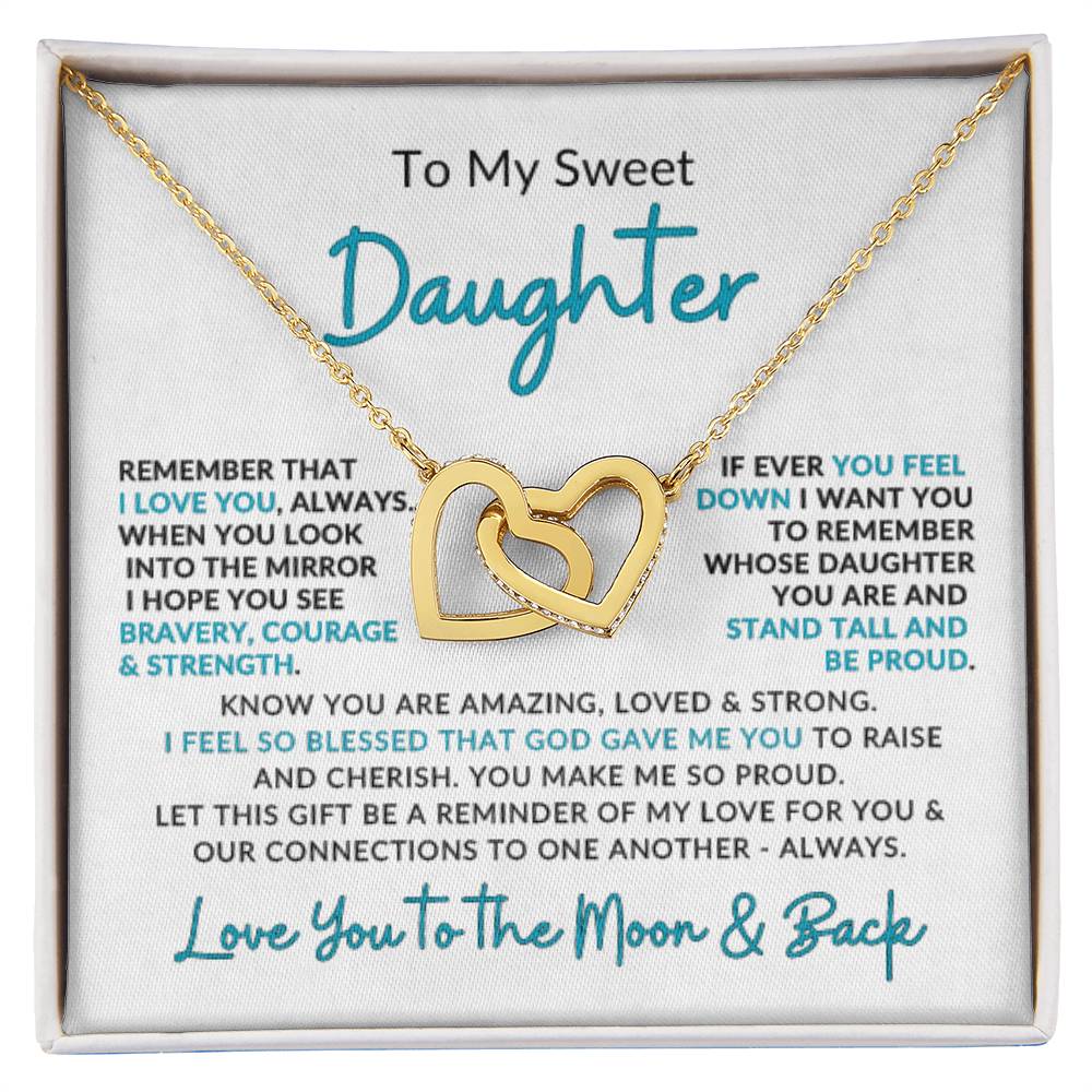 Interlocking Hearts | Love You To The Moon | Mom to Daughter