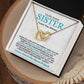 Interlocking Hearts | Special Gift to Sister | I Love You to the Moon & Back