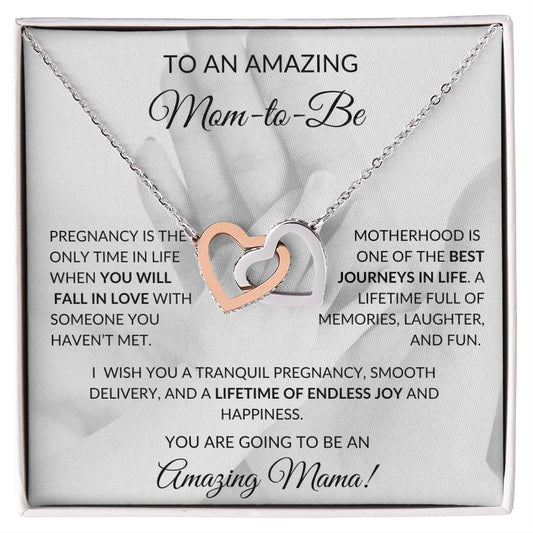 To An Amazing Mom-To-Be | Interlocking Hearts Necklace