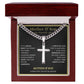 A Bond Between Mother & Son | Cuban Chain with Artisan Cross Necklace
