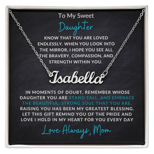 Custom Name Necklace | To Daughter From Mom