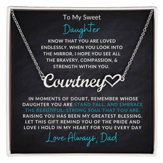 Custom Name Necklace | Special Gift To Daughter from Dad