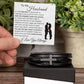 One Wish To My Husband | Men's Cross Leather Bracelet