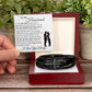 One Wish To My Husband | Men's Cross Leather Bracelet