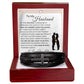 One Wish To My Husband | Men's Cross Leather Bracelet