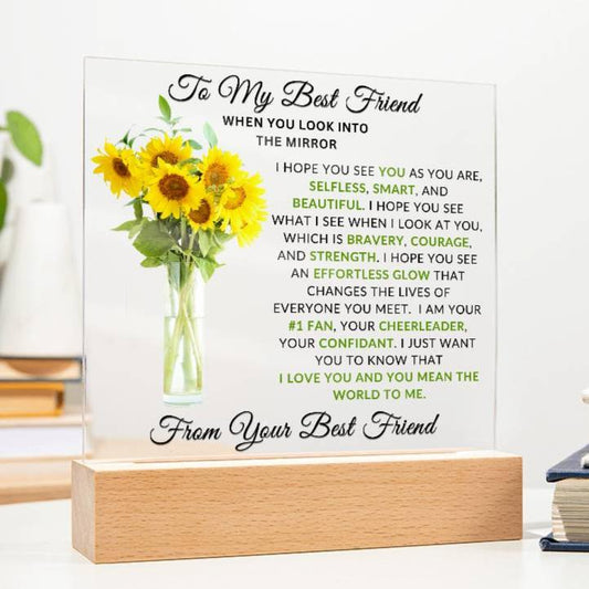 Unique Gift For Best Friend | LED Acrylic Plaque