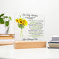 Special Unique Gift For Mom | LED Acrylic Plaque | From Son or Daughter