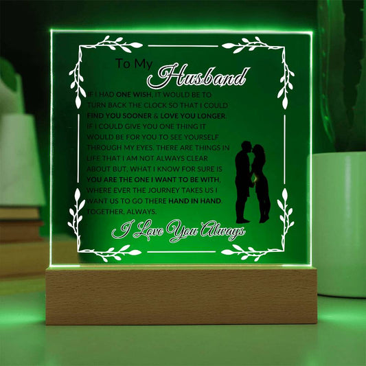 One Wish To My Husband | LED Acrylic Lamp